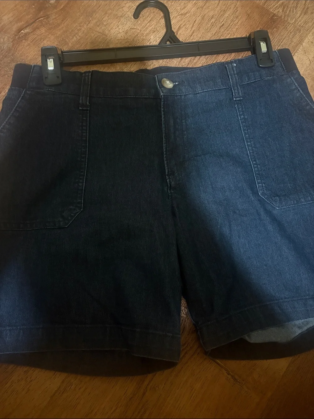 Lee Two-Tone Dark Blue Denim Shorts